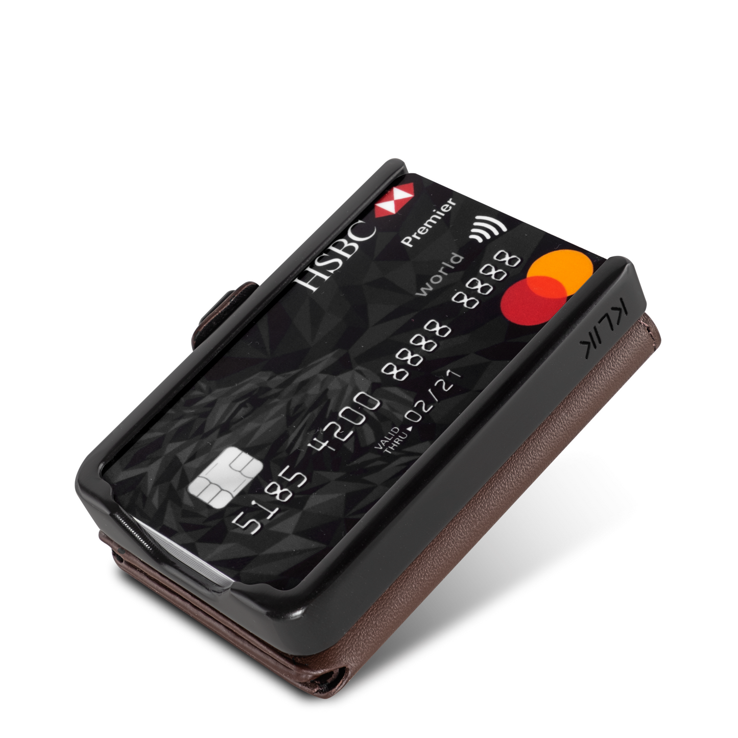 KLIK Minimal SLIM senza portamonete Pelle Marrone