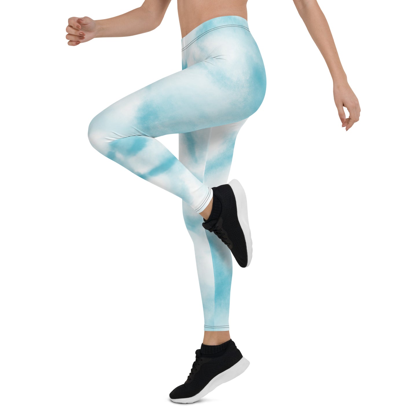 Leggings Azzurro-Bianco