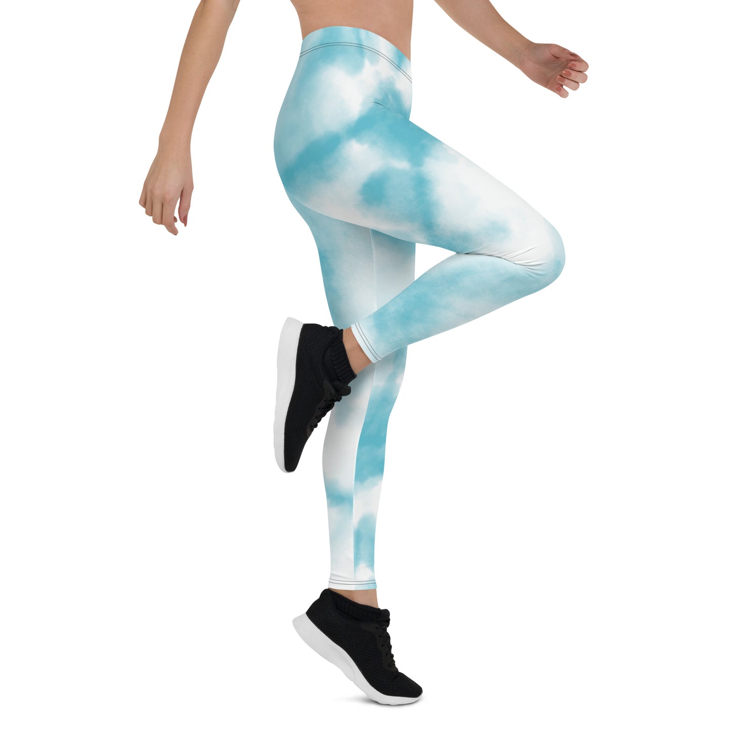 Leggings Azzurro-Bianco