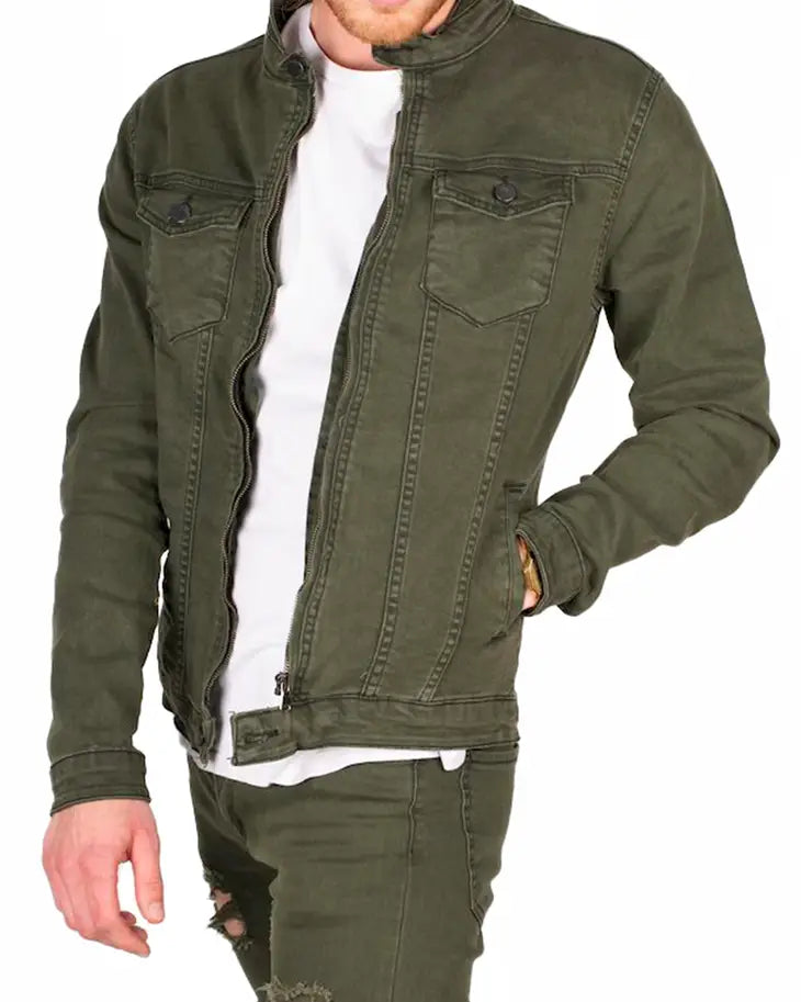 Giacca di jeans verde - Black Industry