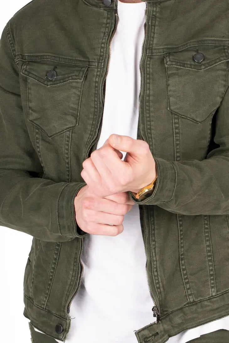 Giacca di jeans verde - Black Industry