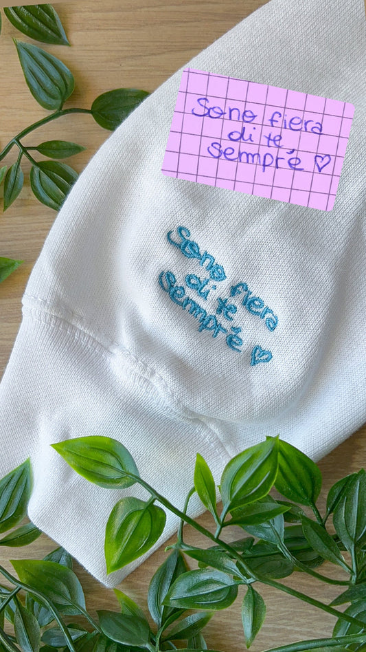 Felpa con dedica personalizzata nella manica - UNISEX