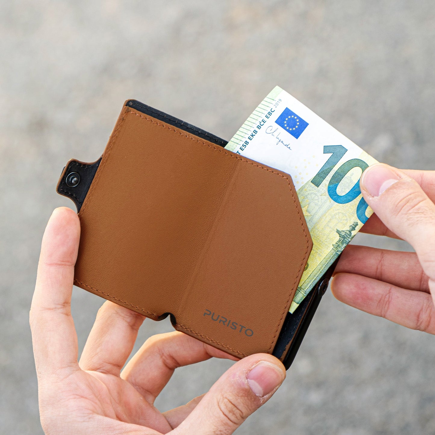 KLIK Minimal SLIM senza portamonete Mirum Cognac