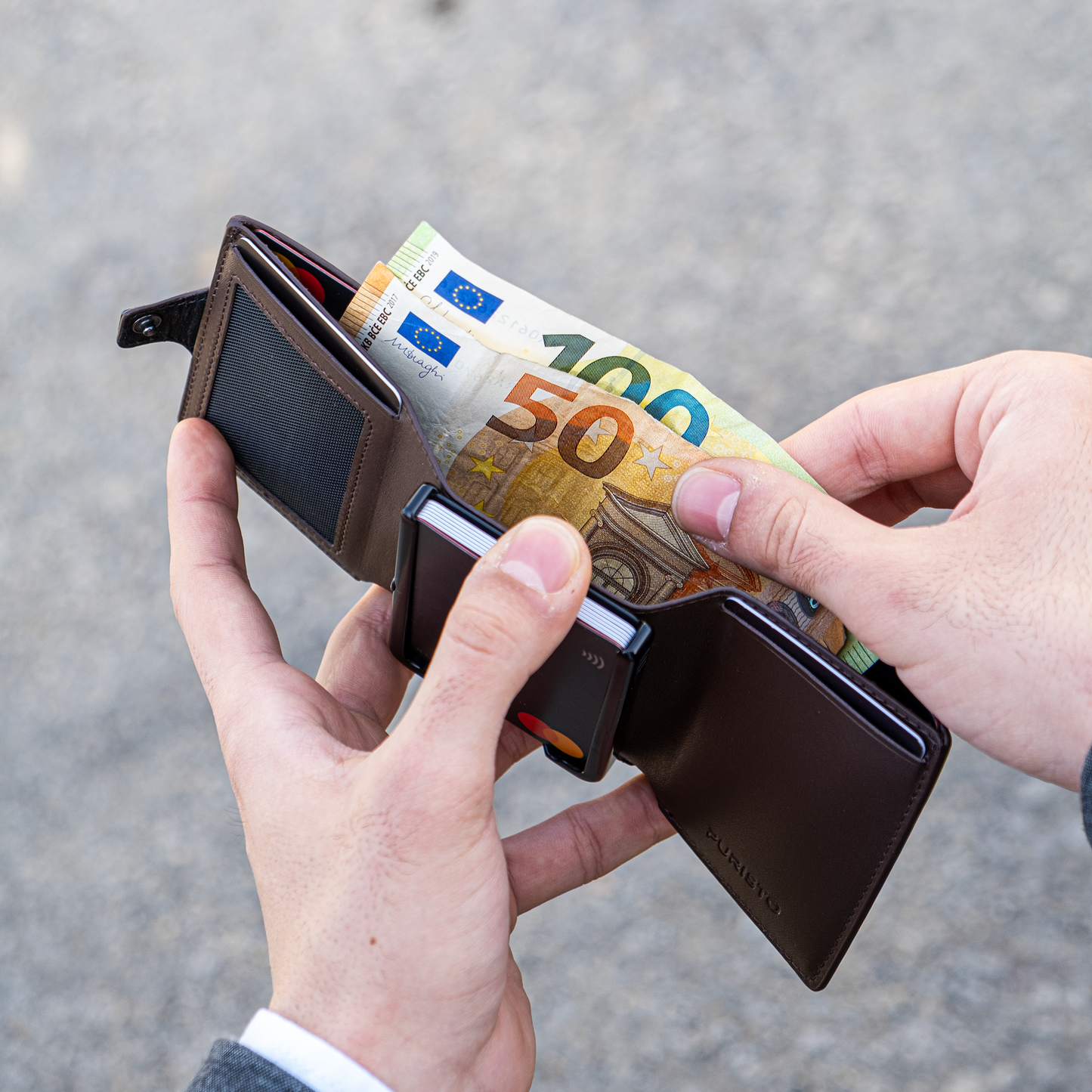 KLIK Classic con portamonete XL Pelle Marrone