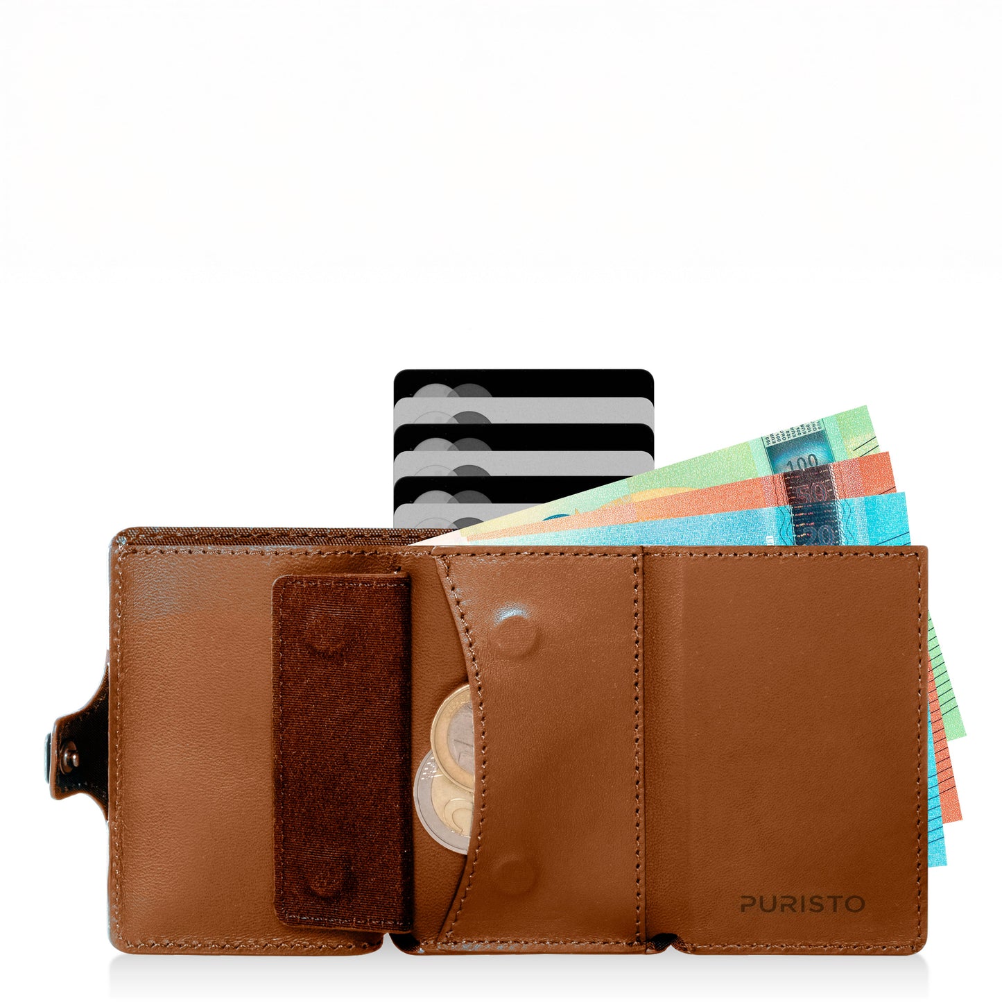 KLIK Mini con portamonete Mirum Cognac