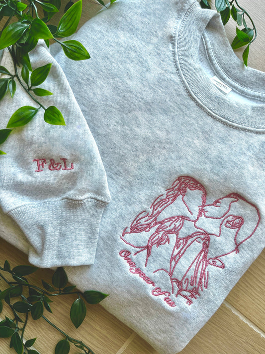 Felpa personalizzata con foto (outline)