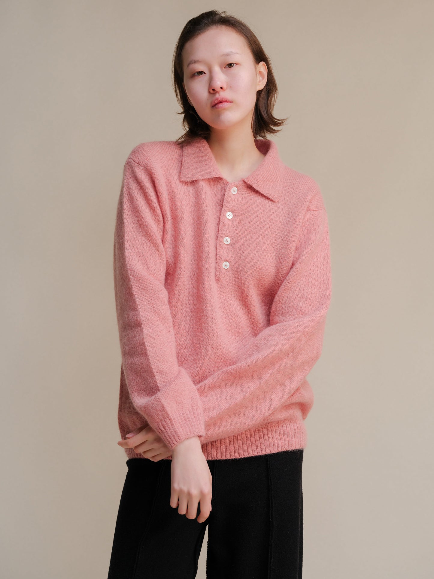 Polo in Mohair Mix