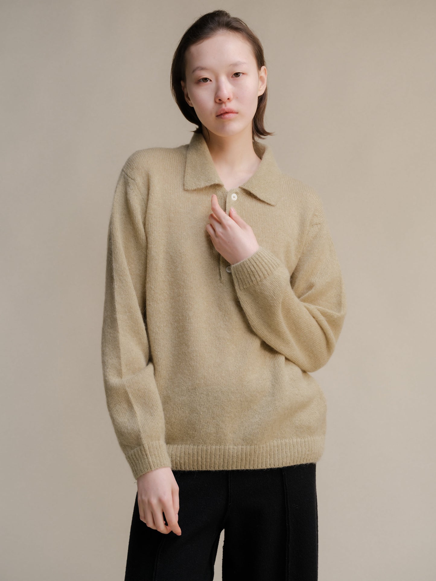 Polo in Mohair Mix