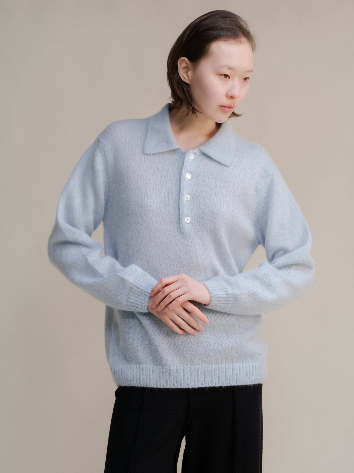 Polo in Mohair Mix