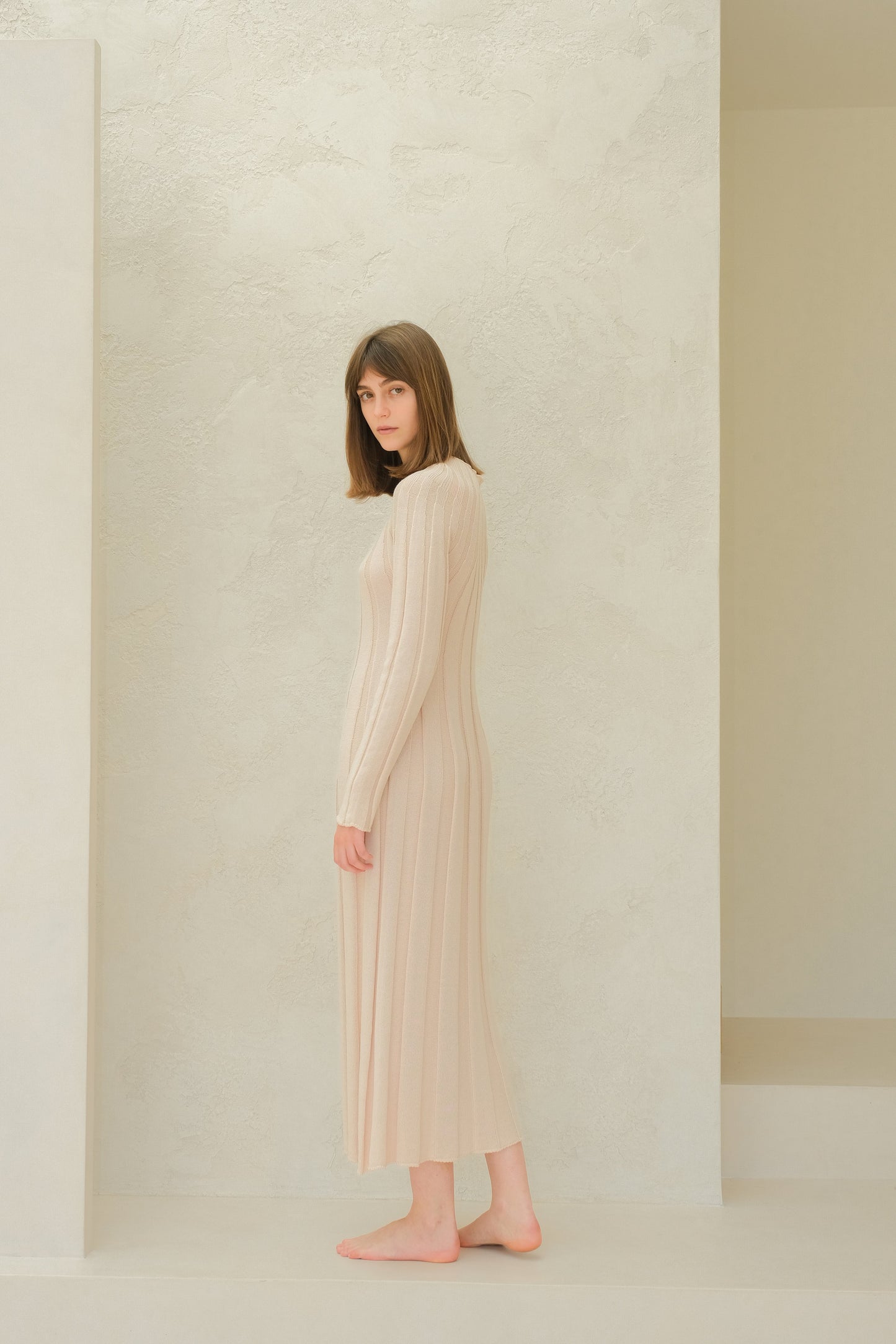 Fine Cotton Maxi Dress (3D-Knit)