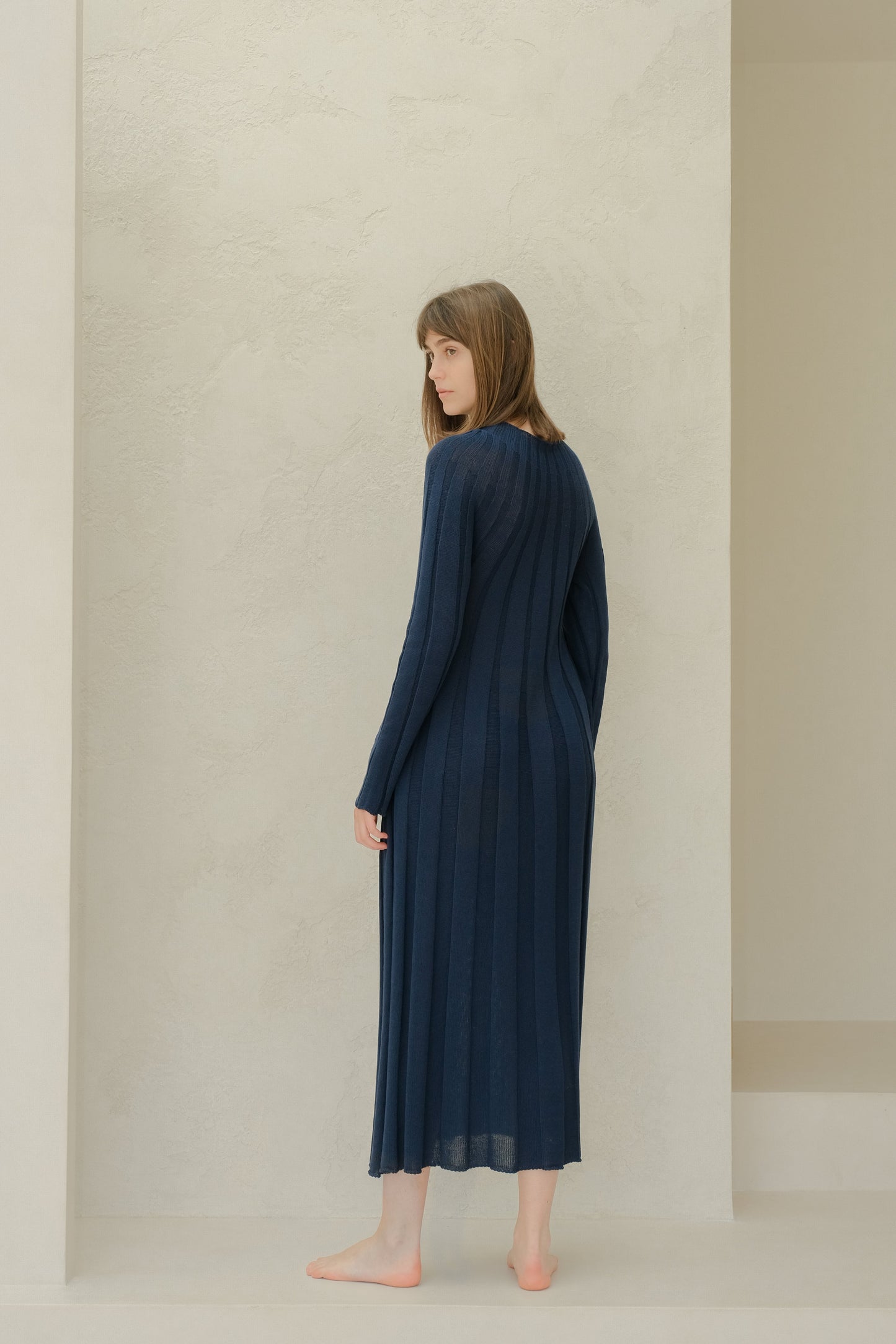Fine Cotton Maxi Dress (3D-Knit)