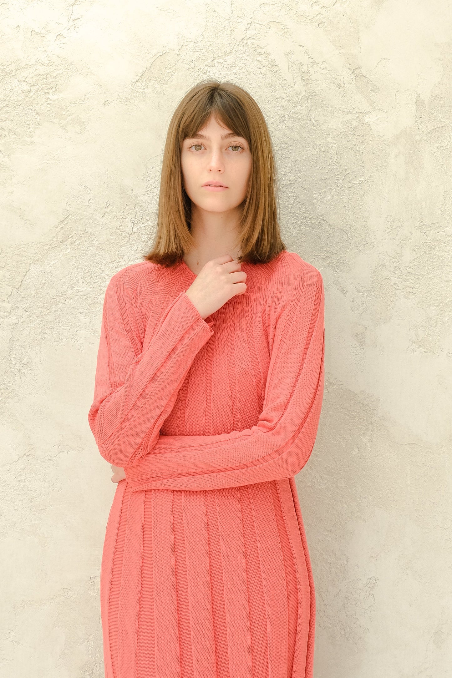 Fine Cotton Maxi Dress (3D-Knit)