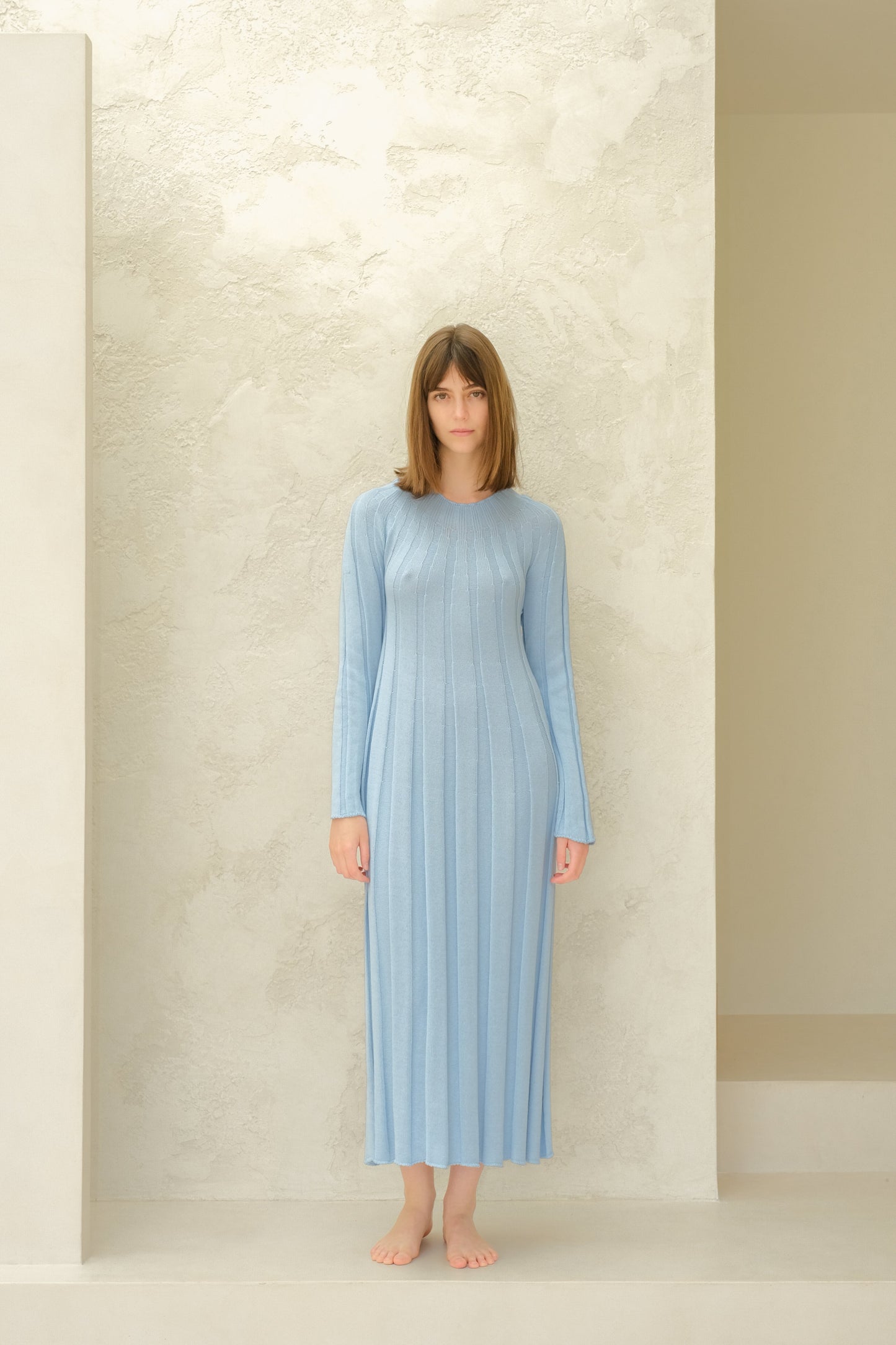 Fine Cotton Maxi Dress (3D-Knit)