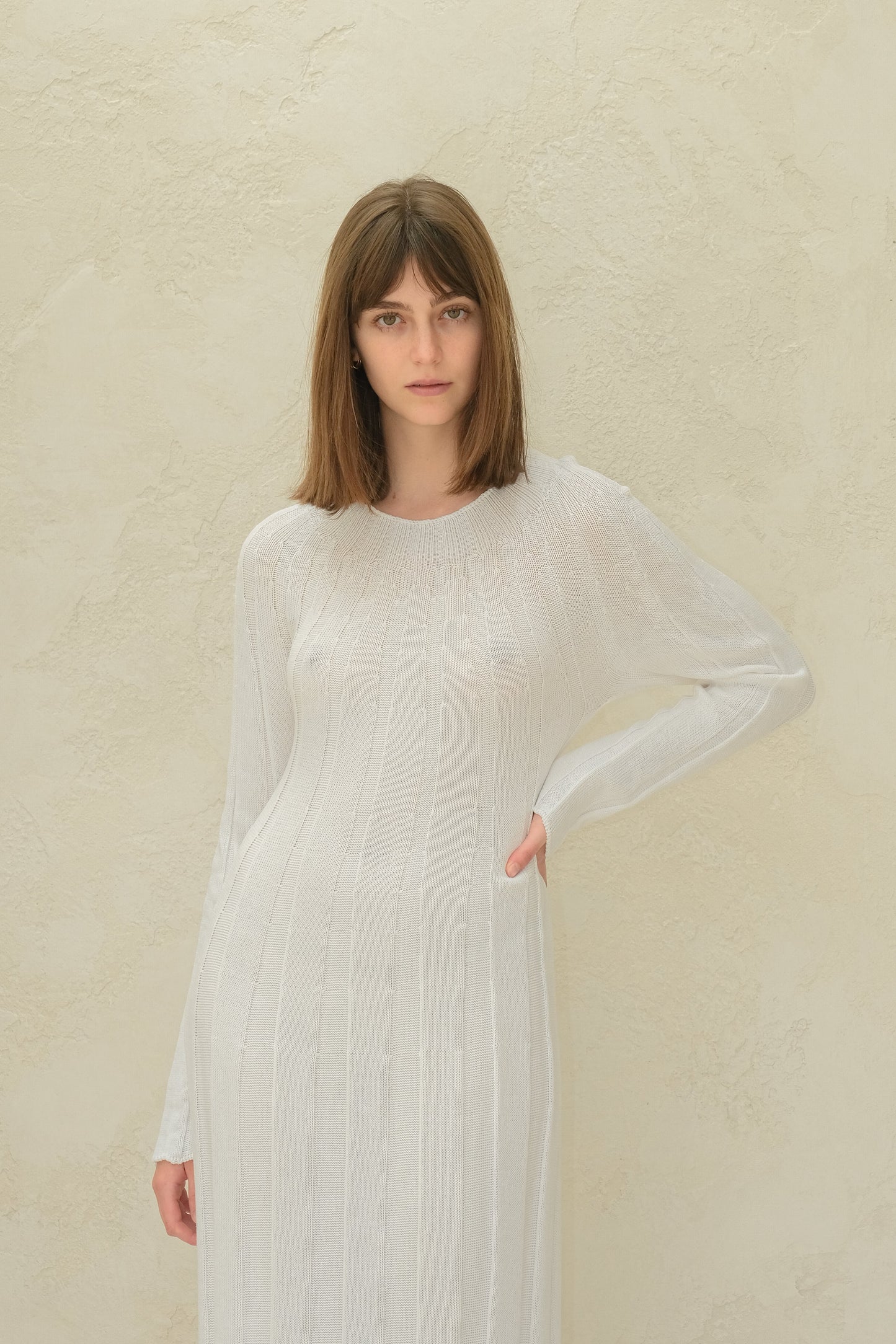 Fine Cotton Maxi Dress (3D-Knit)