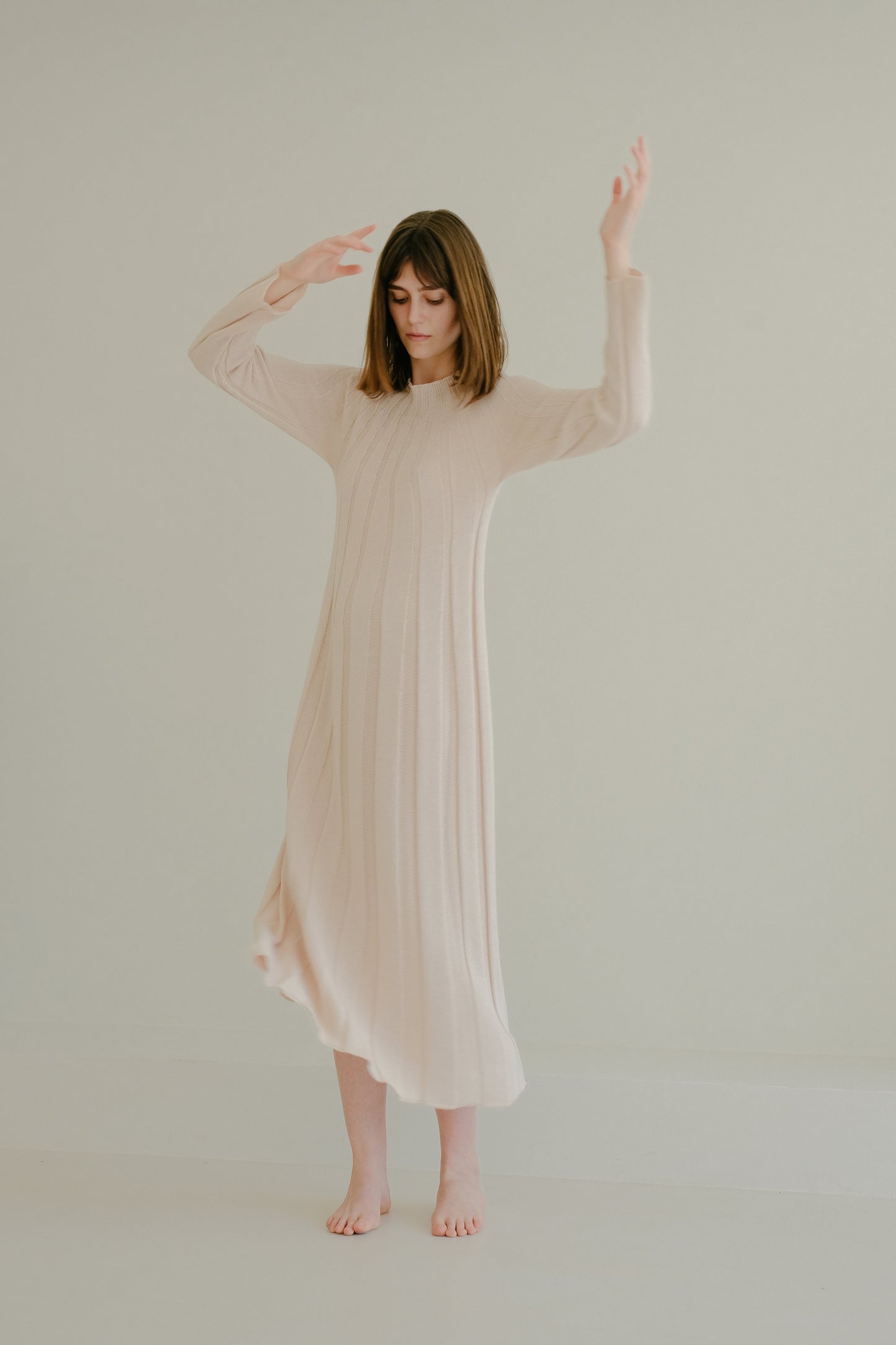 Fine Cotton Maxi Dress (3D-Knit)