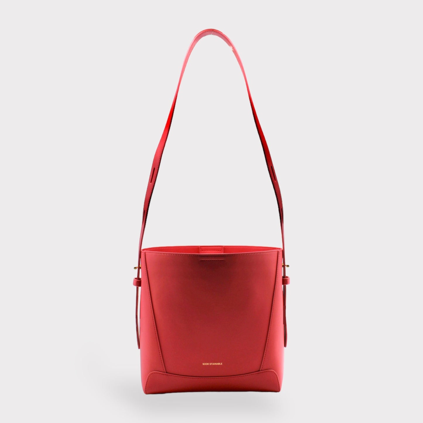 Oli - Apple Leather Midi Shoulder Cross-body Bag Red