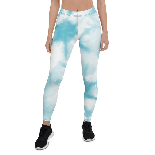 Leggings Azzurro-Bianco