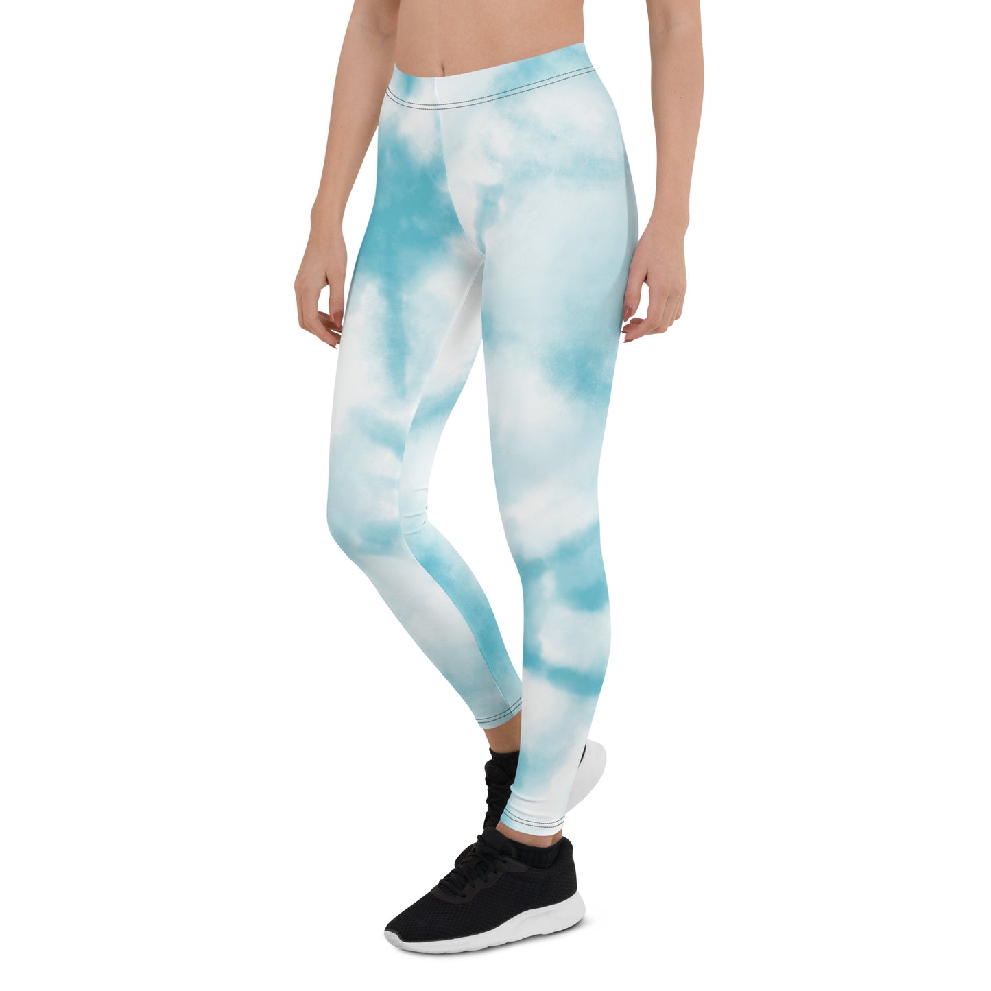 Leggings Azzurro-Bianco