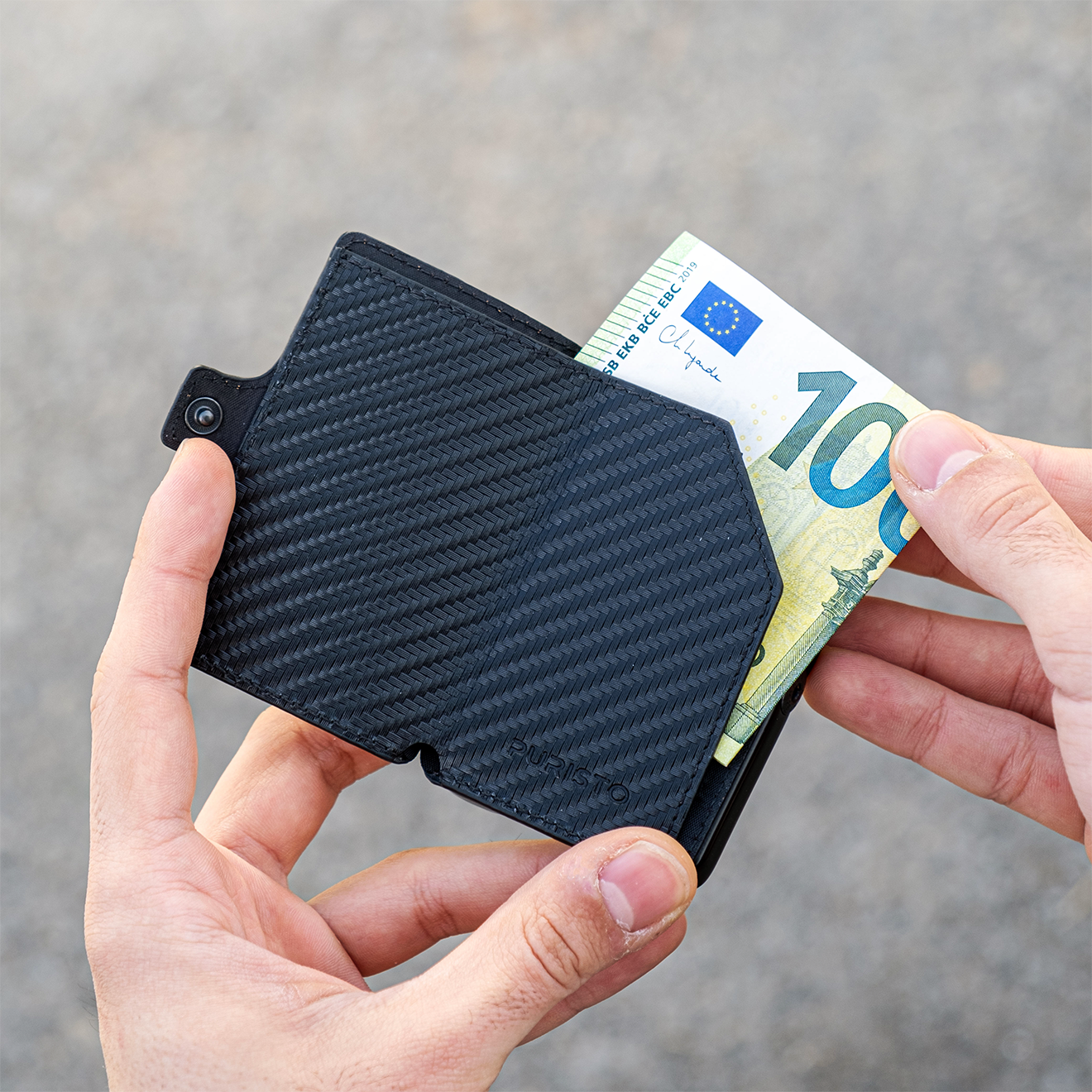 KLIK Minimal SLIM senza portamonete Carbon