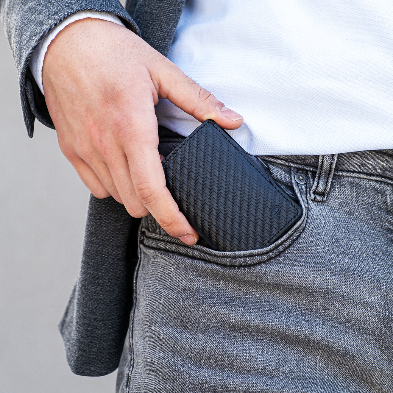 KLIK Minimal SLIM senza portamonete Carbon