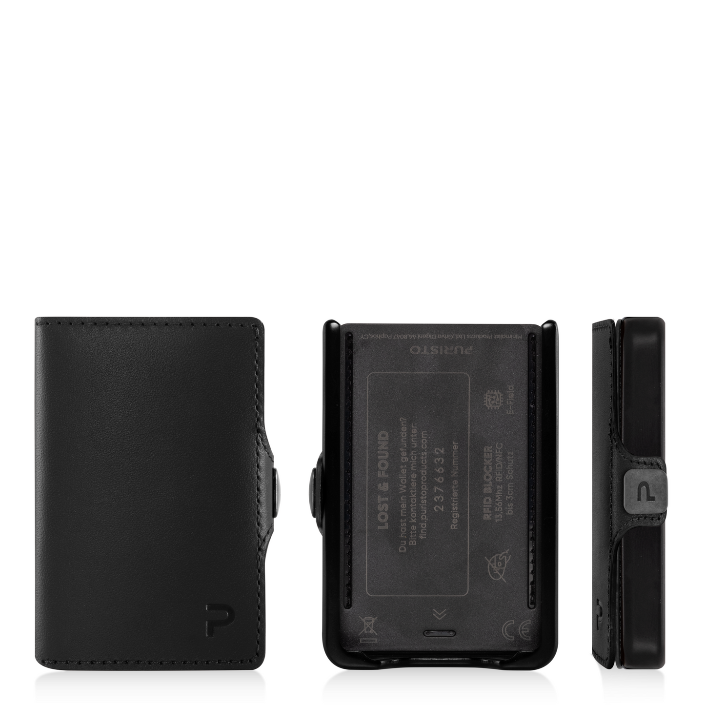 KLIK Minimal SLIM senza portamonete Pelle Nera