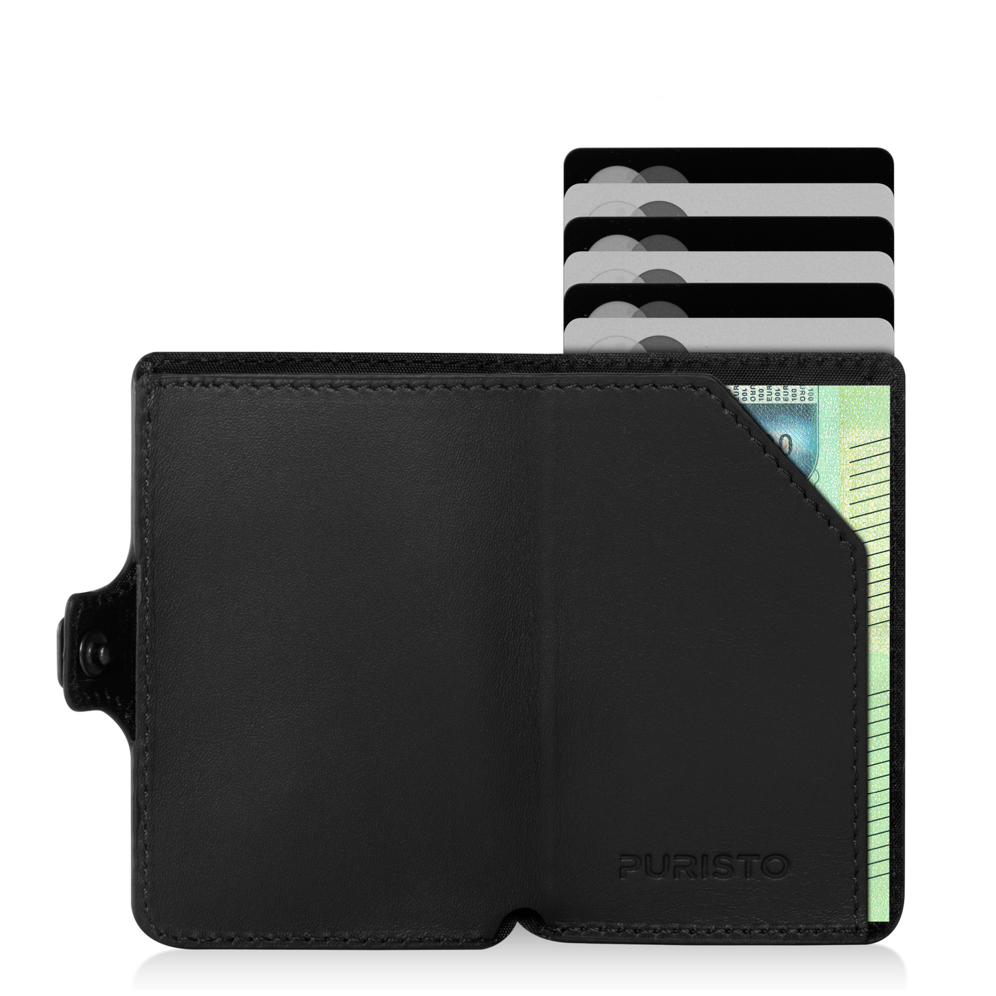 KLIK Minimal SLIM senza portamonete Pelle Nera