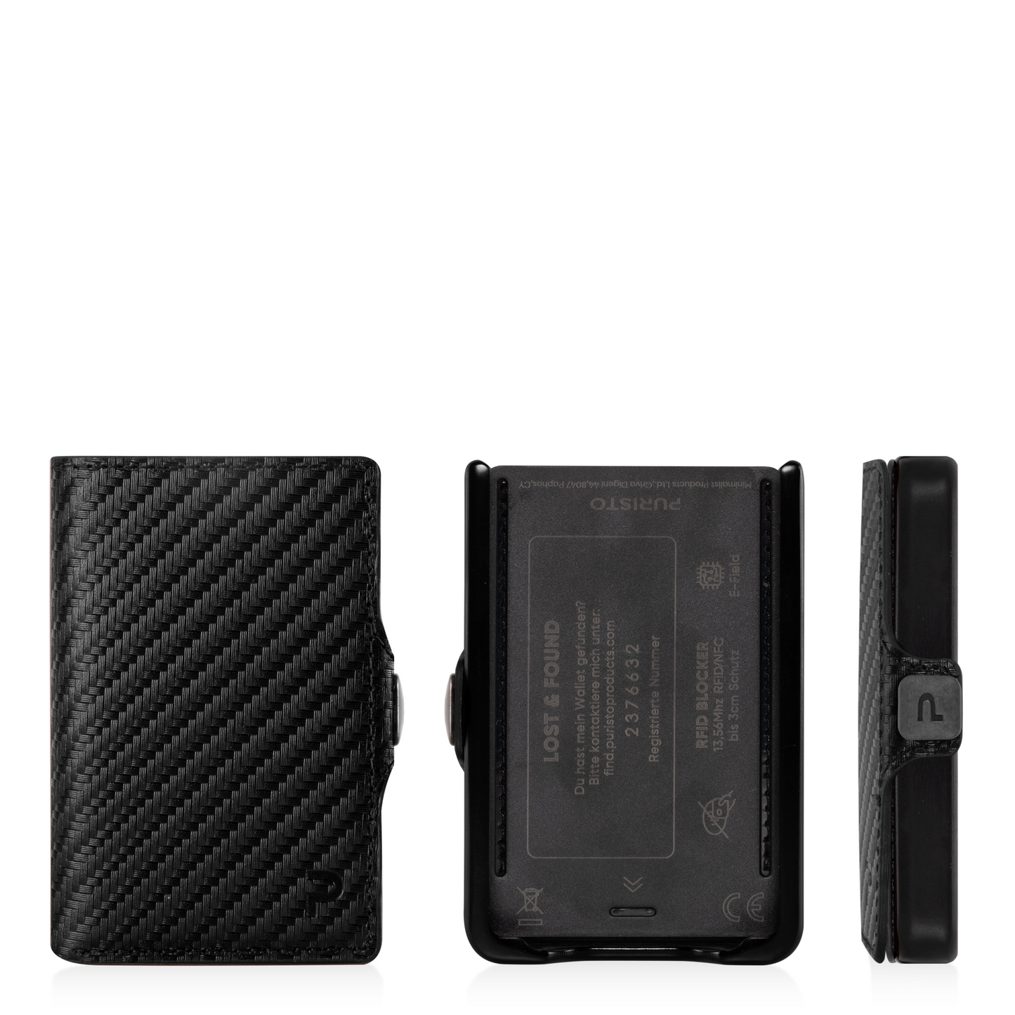 KLIK Minimal SLIM senza portamonete Carbon